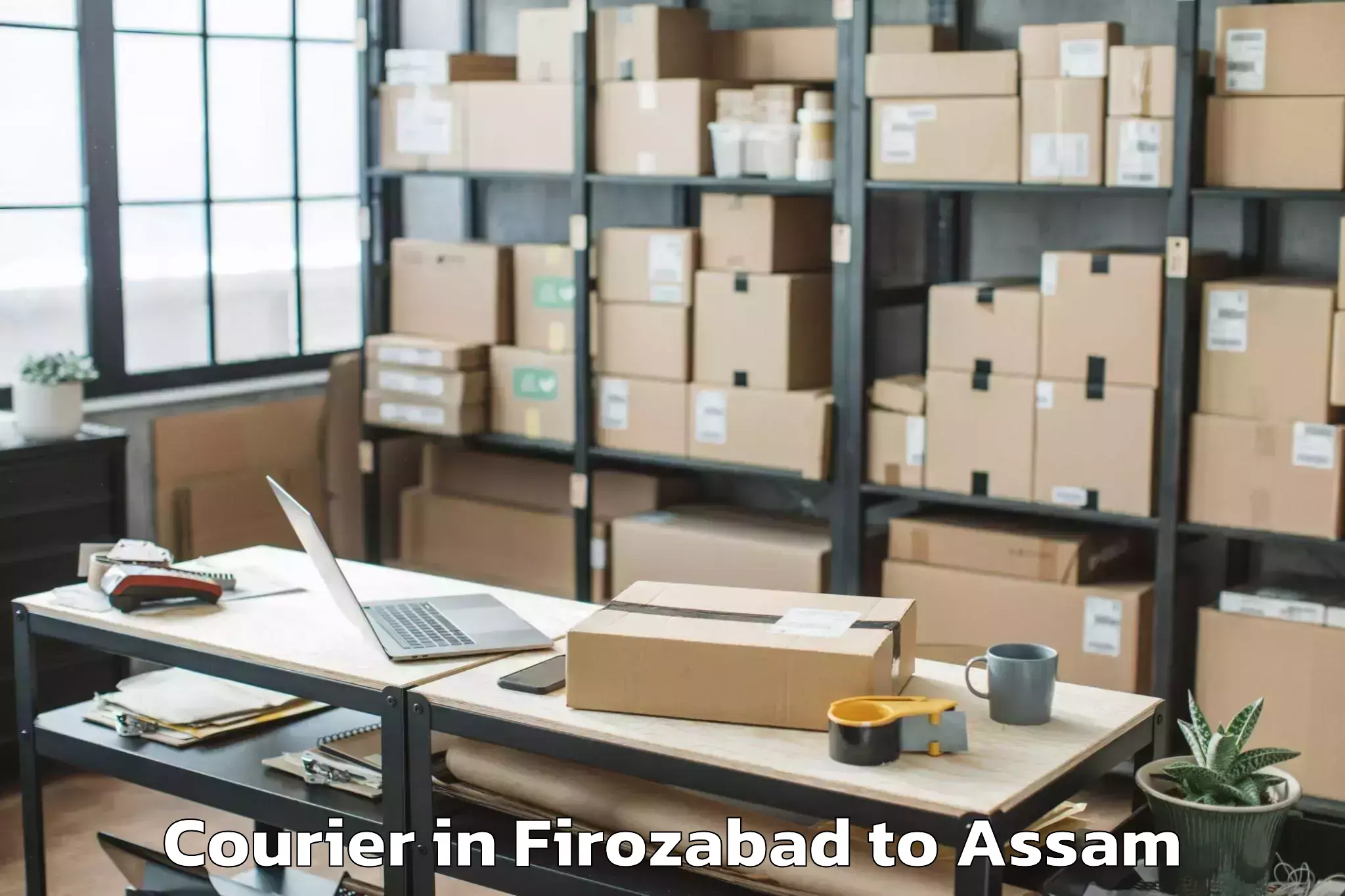 Reliable Firozabad to Hajo Courier